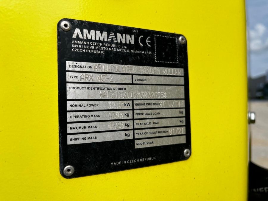 Używany walec AMMANN ARX 45-2 z 2021 rok (około 650 mth)